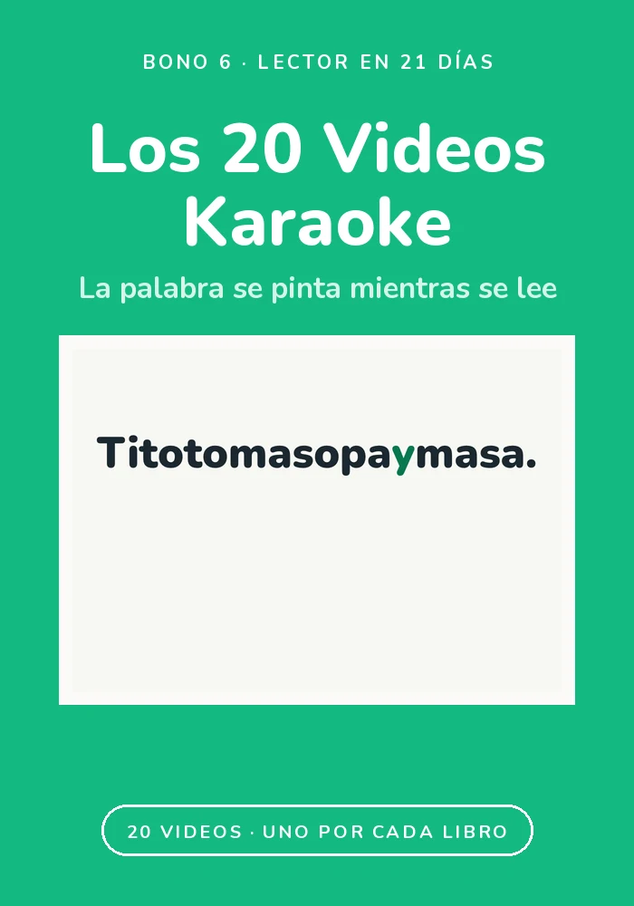 Bono: los 20 videos karaoke, uno por cada libro